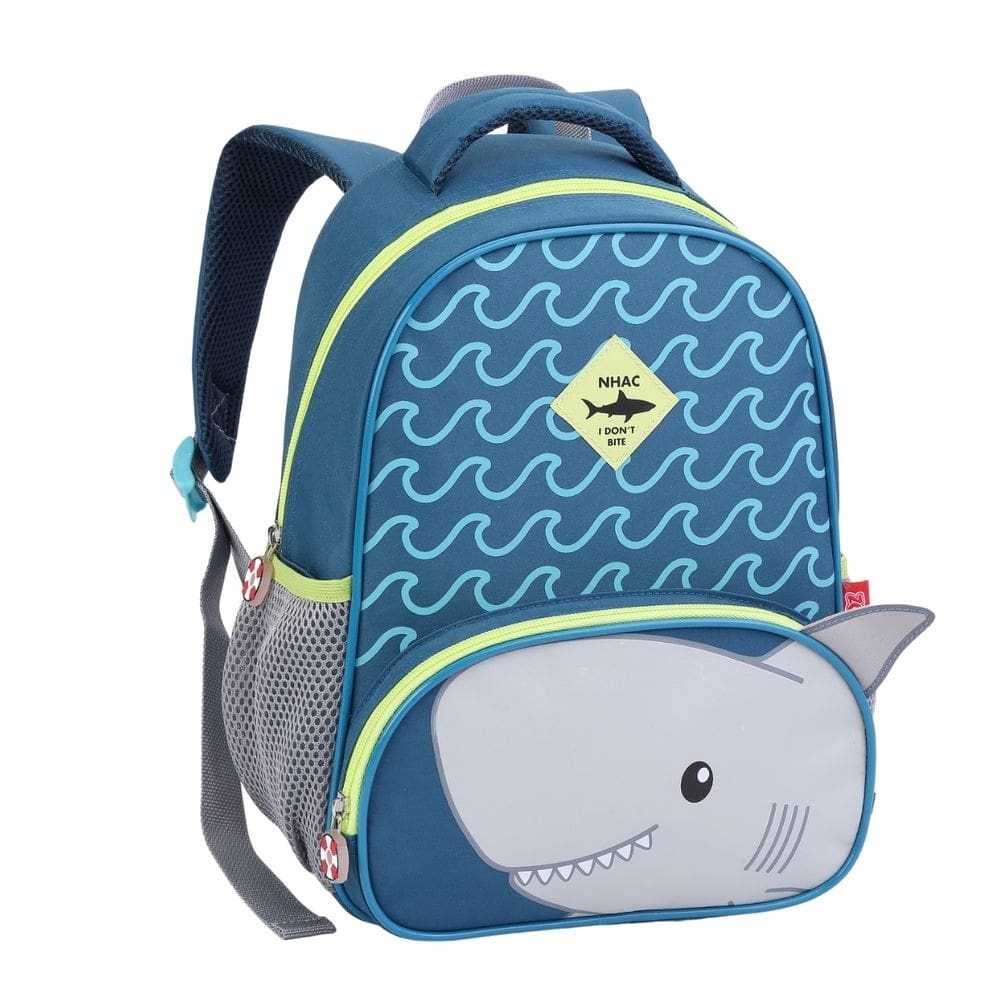 Mochila De Costas Creche Tubarão Meninos Escolar
