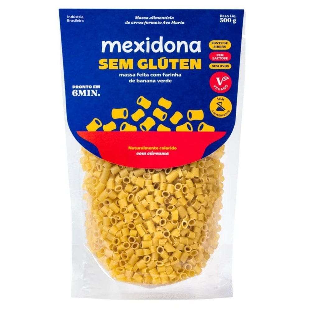 Macarrão Sem Glúten De Banana Verde 300G Mexidona
