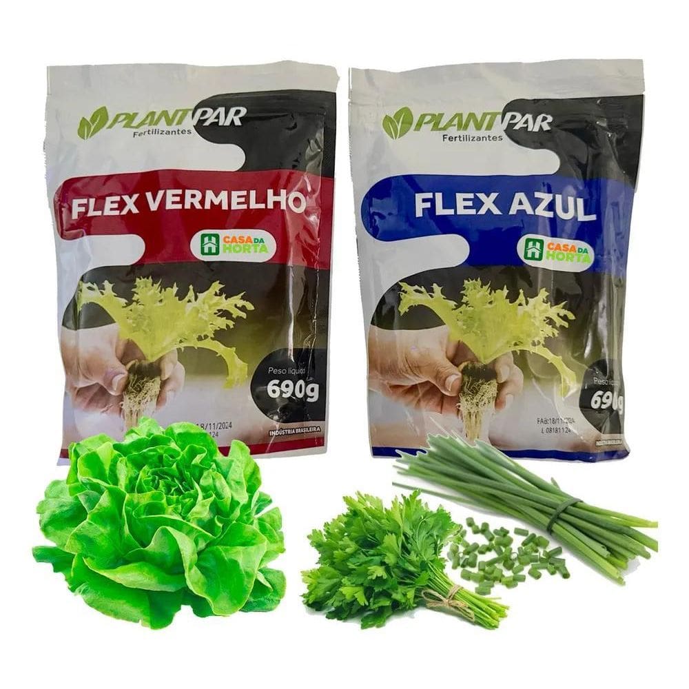 2X Kit Flex Vermelho Flex Azul Plantpar Nutriente Completo H