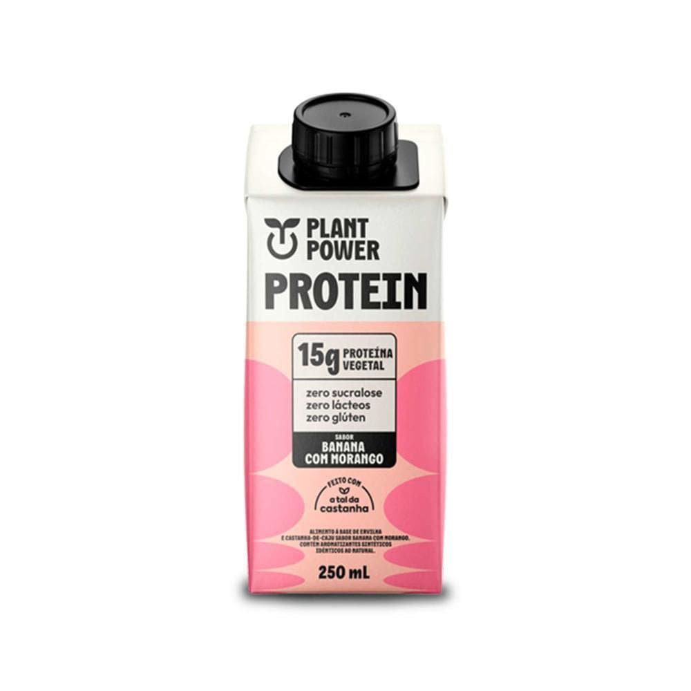 Bebida Vegana Proteica Plant Power Banana Morango 250Ml