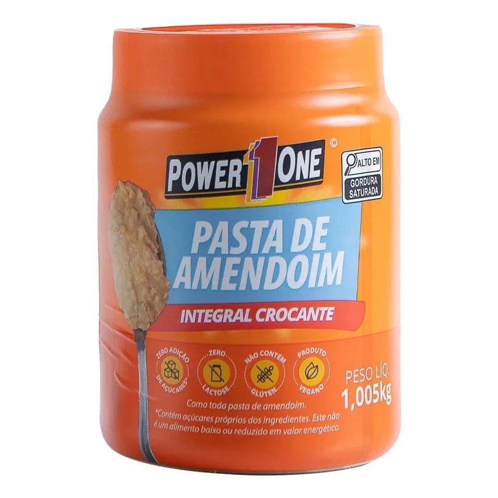 2X Pasta De Amendoim Power One Integral Crocante - 1Kg