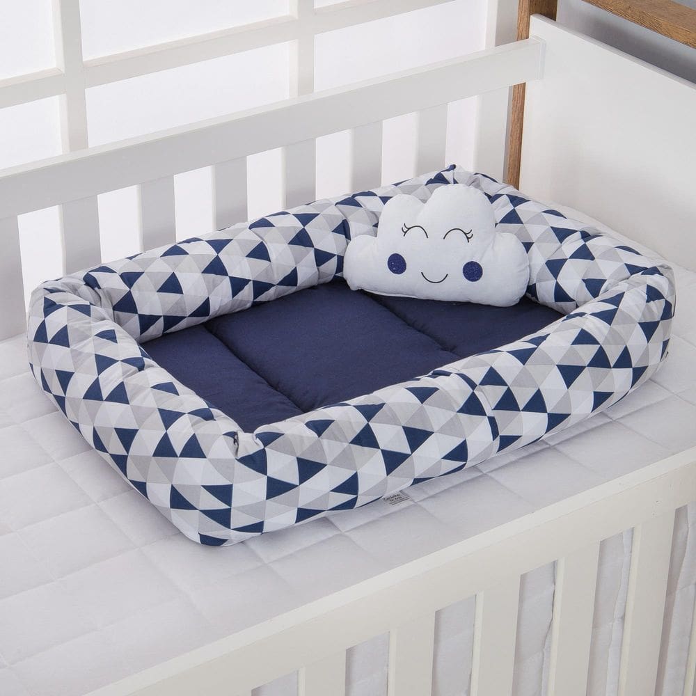 Ninho Redutor Com Almofada Algodão 2 Pcs Bandeirola Marinho