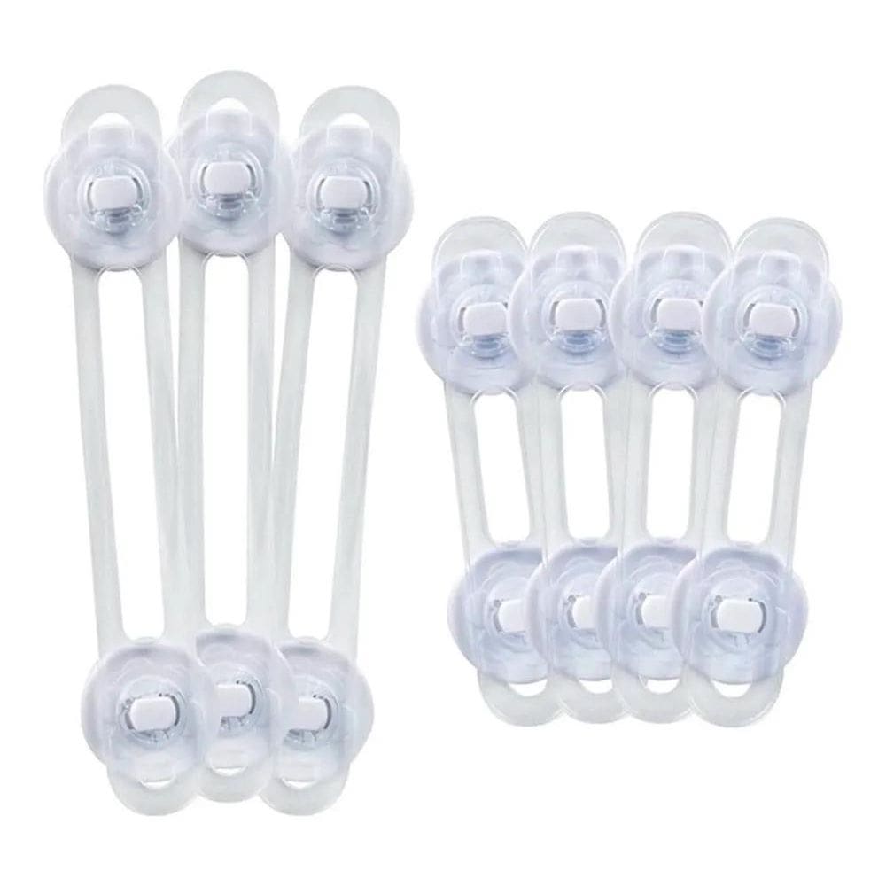 2X Kit Trava Gaveta Porta Armário Geladeira Segurança Bebê B