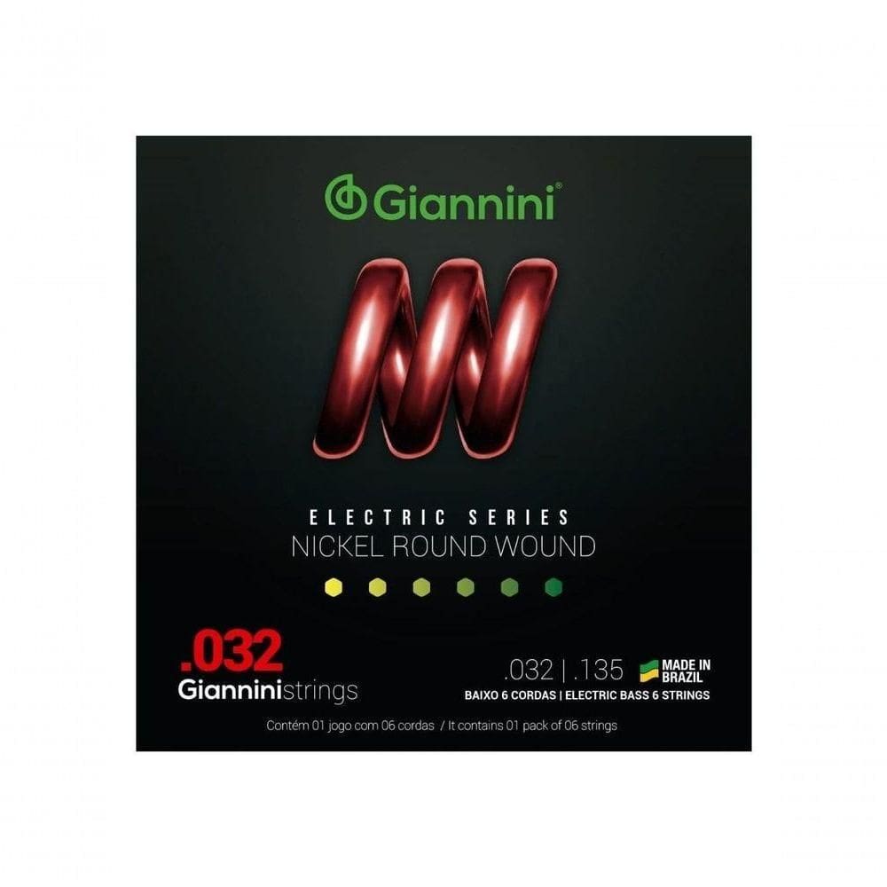 Corda Giannini Contrabaixo Geebrs6 0.032 Pesado Pct -1