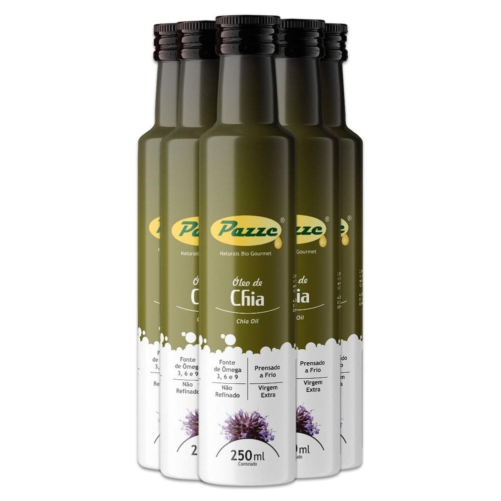 Kit 5 Óleo De Chia Extra Virgem Pazze 250Ml