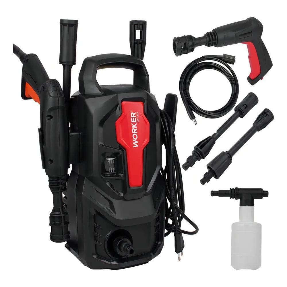 2X Lavadora De Alta Pressão Potente 1305Lbs Kit Shampoo Work