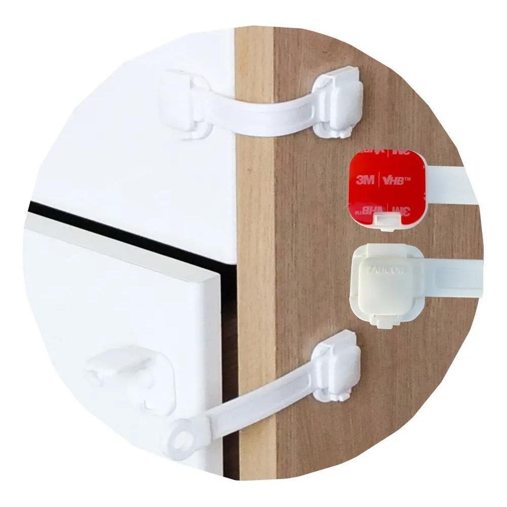 2X 10 Trava Gaveta Armário Segurança Protetor Proteção Bebe