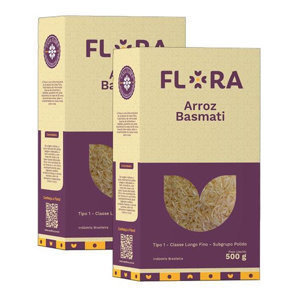Kit 2X: Arroz Basmati Polido Flora 500G