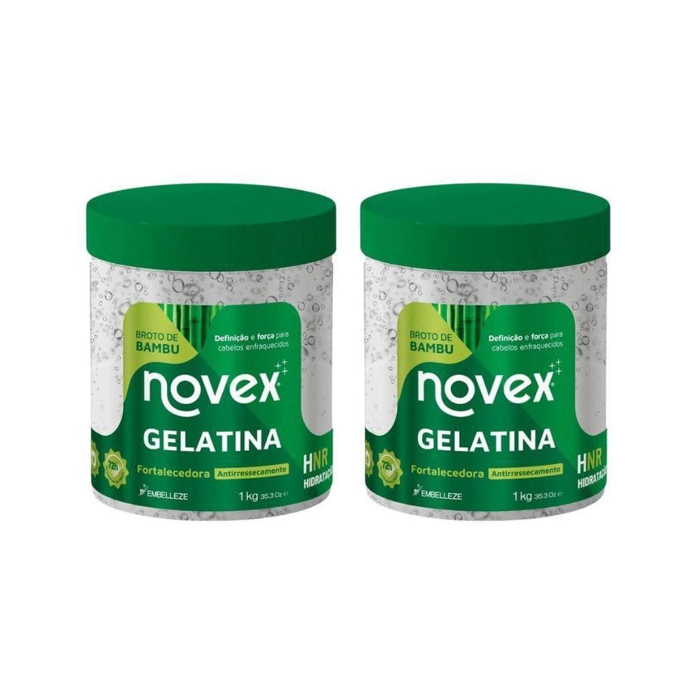 Gelatina Capilar Novex 1000G Broto De Bambu Fortalece - 2Un