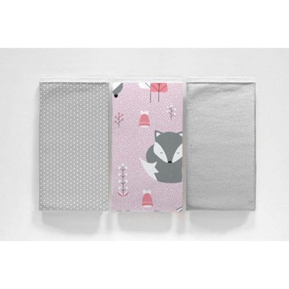 Kit 3 Pano De Boca Bebe Baby Fox Duplo 100% Algodão