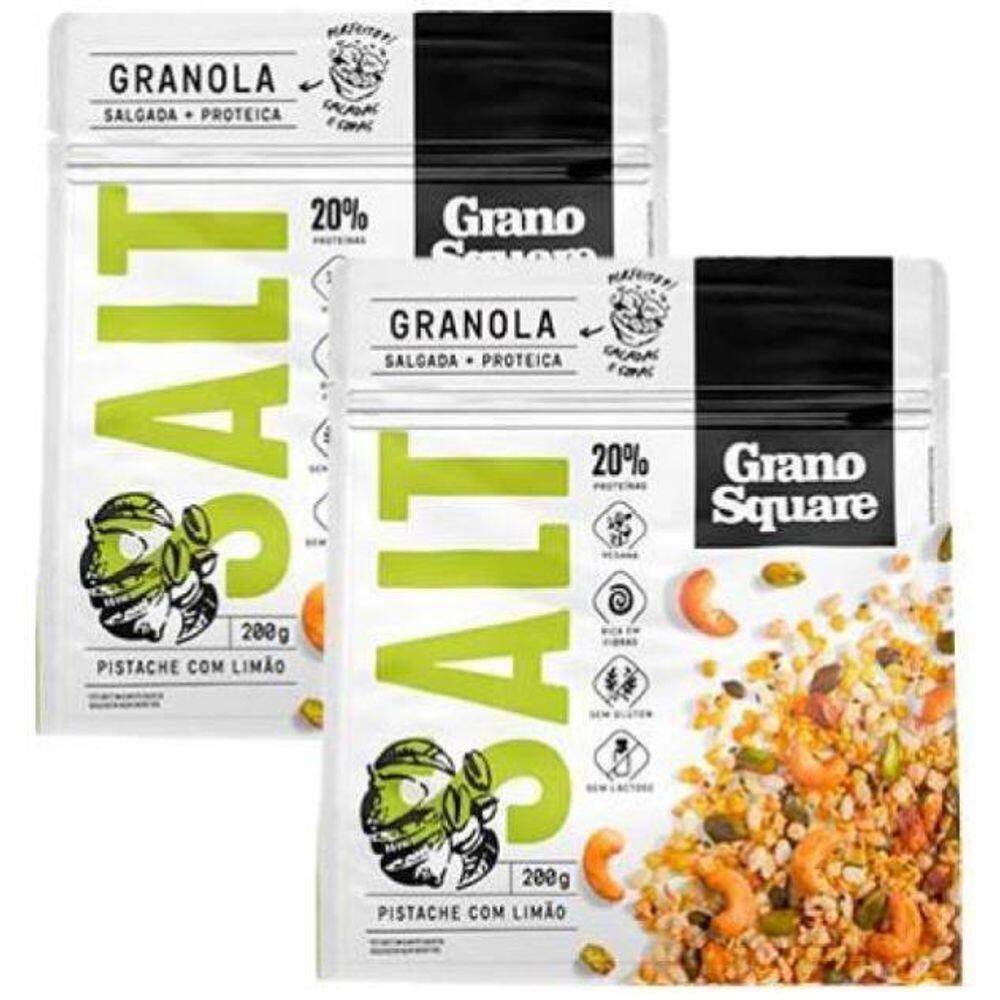 Kit 2X: Granola Salt Pistache Limão Sem Glúten Granosquare