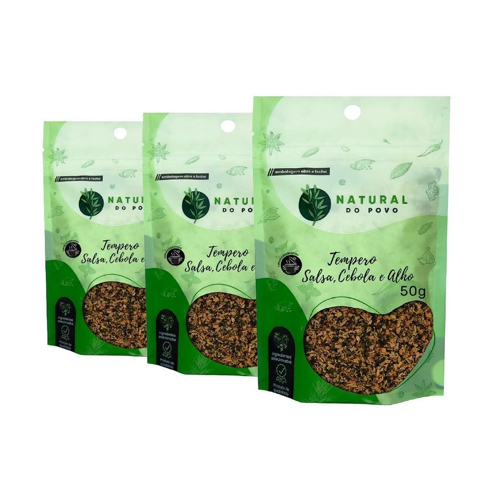 Alho Cebola E Salsa Kit 3 Qualidade Superior Pouch 50G