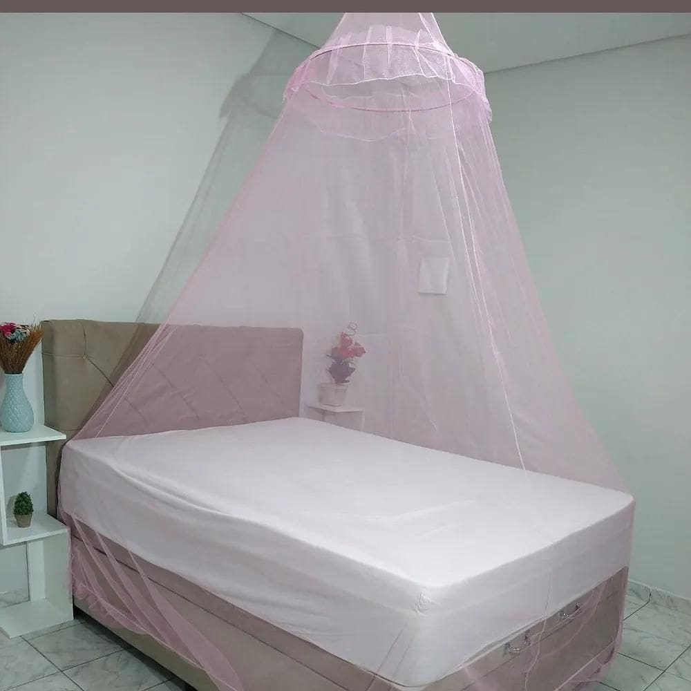 2X Mosquiteiro De Teto Filo Simples P Cama Casal E Solteiro
