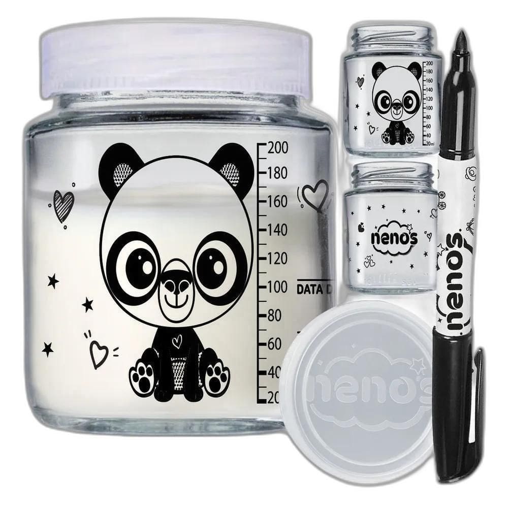 2X 10 Potes Vidro Armazenar Leite Materno, Papinha