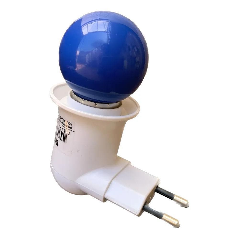 2X Luz Noturna Bebe Liga/Desliga Cor Lampada Azul Azul