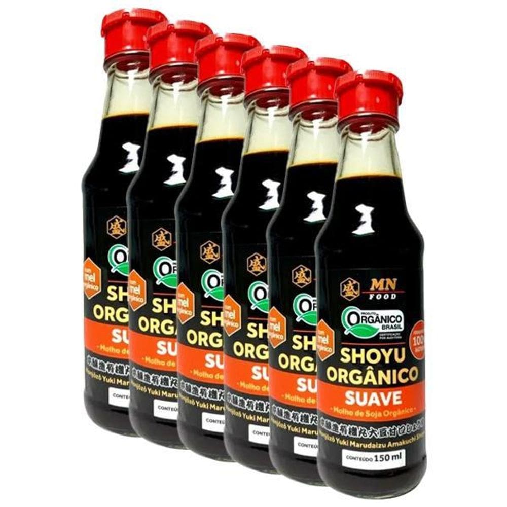 Kit 6X: Shoyu Ogânico Suave Mn Food 150Ml