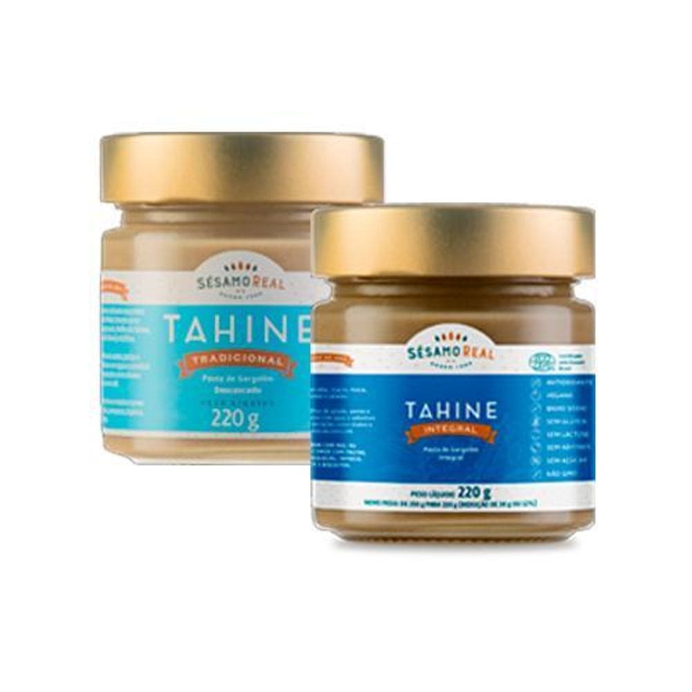 Kit 2 Tahine Sésamo Real 220G: Tradicional, Integral
