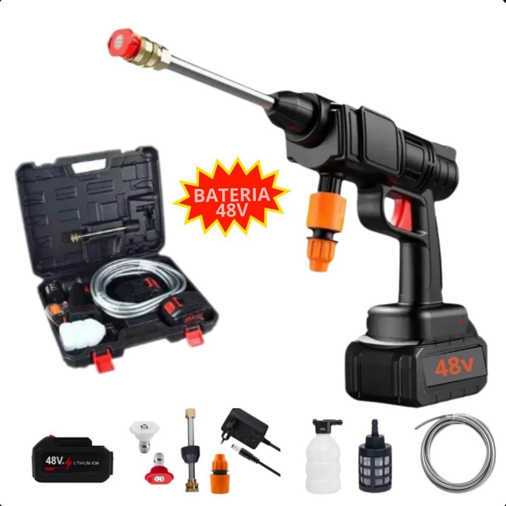 Lava Jato Recarregável Alta Pressão Jardim E Veículos