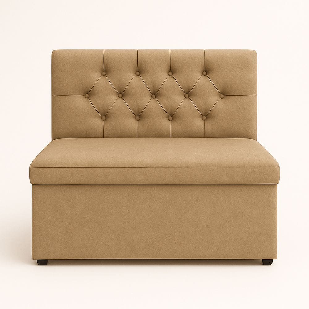 Canto alemão 120x45 Enconso Captone Premium Corino ou Suede Para Apartamento Pequeno