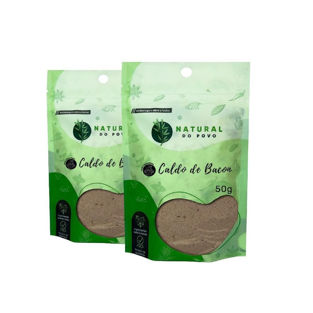 Caldo De Bacon Premium Sabor Autêntico Kit 2 Pouch 50G