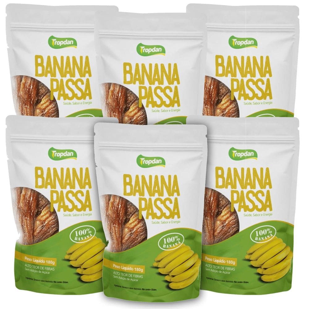Kit Com 6Und Banana Passa Pacote Tropdan 180G