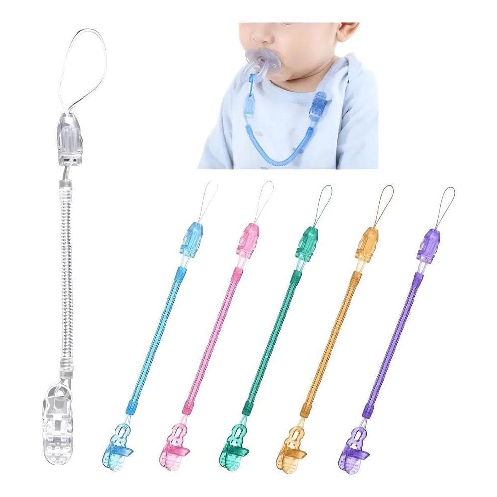 2X Kit 2 Prendedor De Chupeta Bebê Modelo Universal Mola Beb