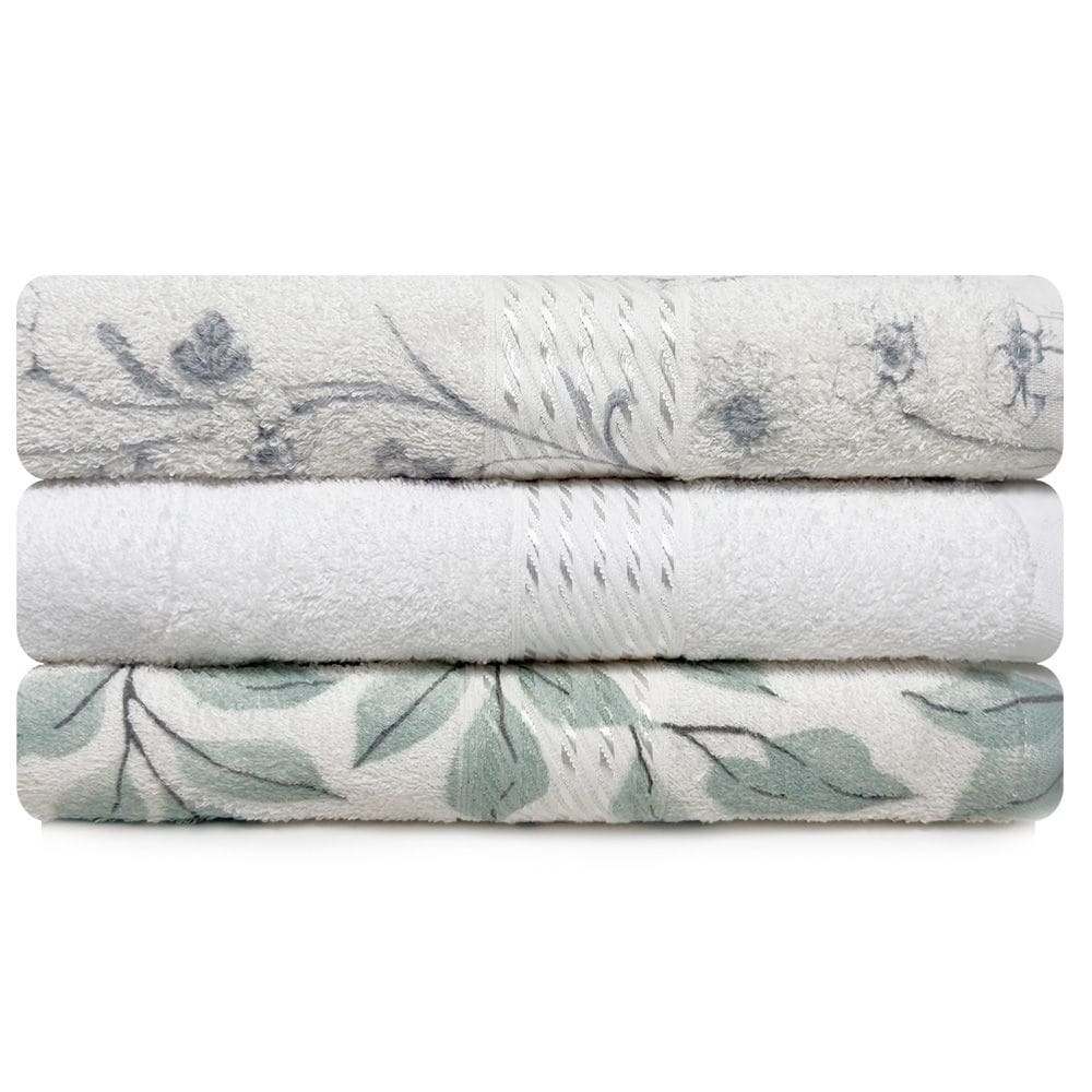 Kit 3 Toalhas de Banho 100% Algodão Prisma Dohler