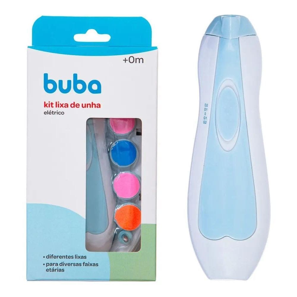 2X Aparador De Unha Lixa Eletrica Infantil Bebê Estojo Luz B