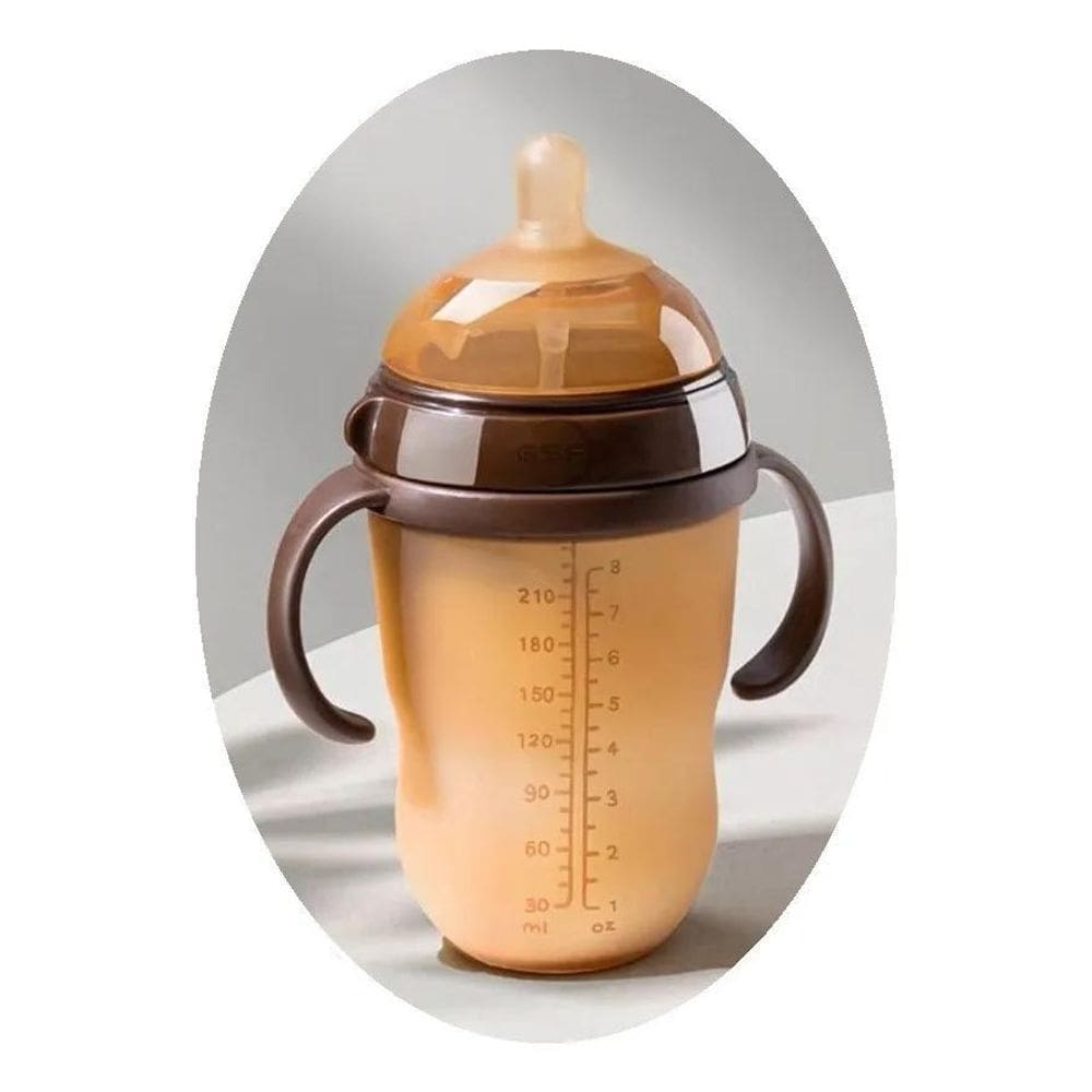 2X Mamadeira 240Ml De Silicone Marrom