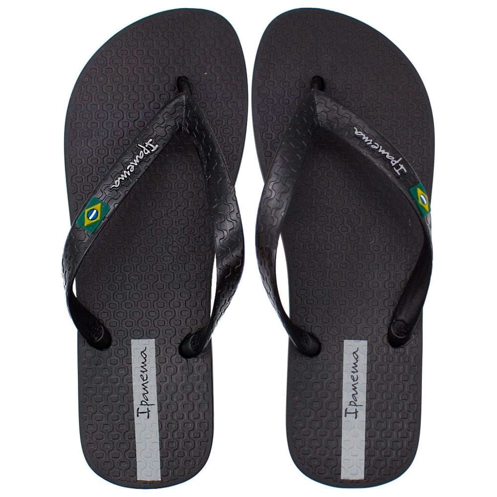 Chinelo Ipanema Brasil Preto Tamanho 43/44 1 Par