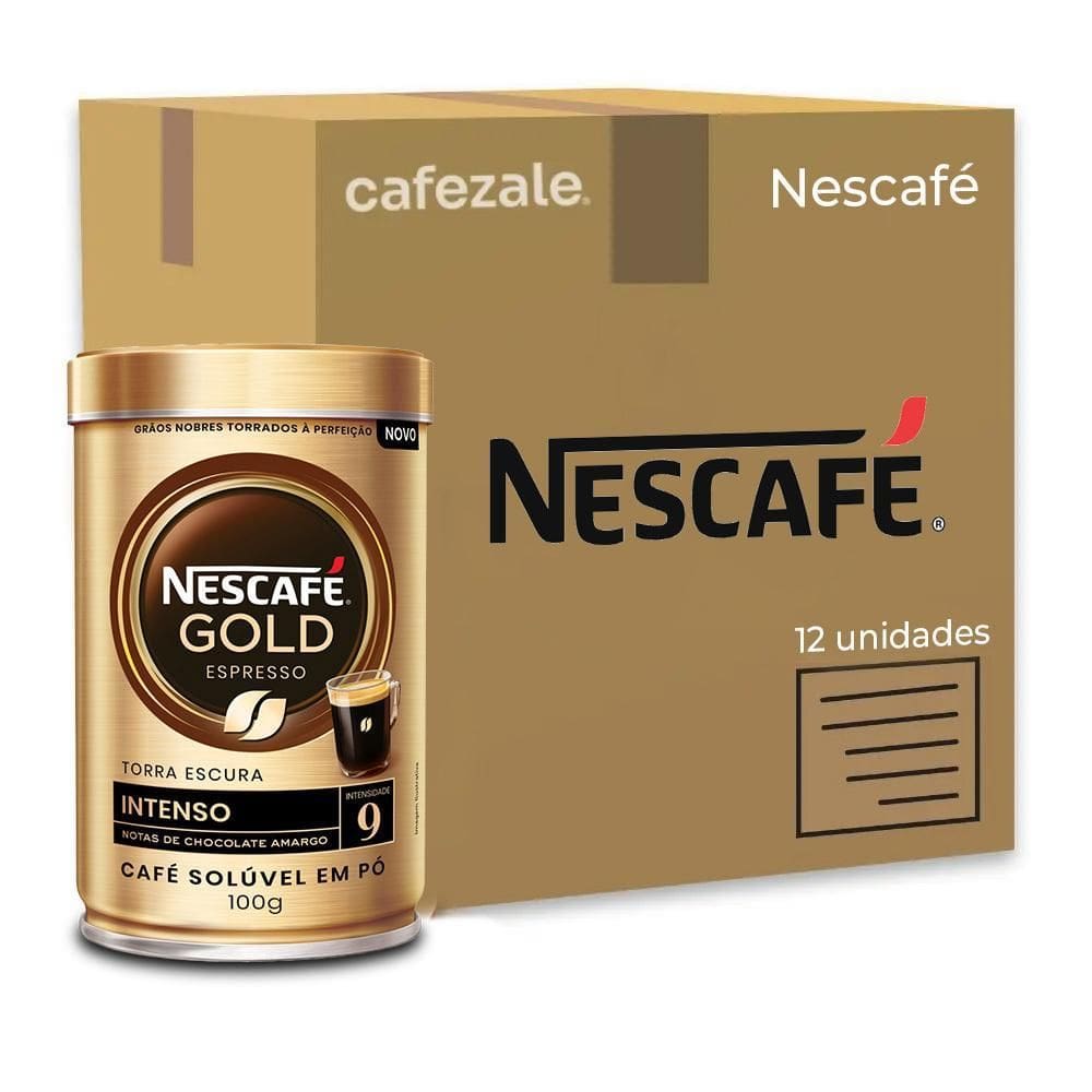 Café Solúvel Nescafé Gold Intenso Kit 12 Latas De 100G