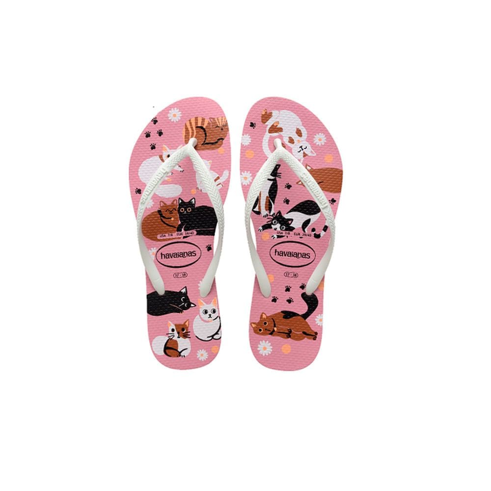 Sandália Havaianas Slim Pets Cor Rosa Chiffon 39/40