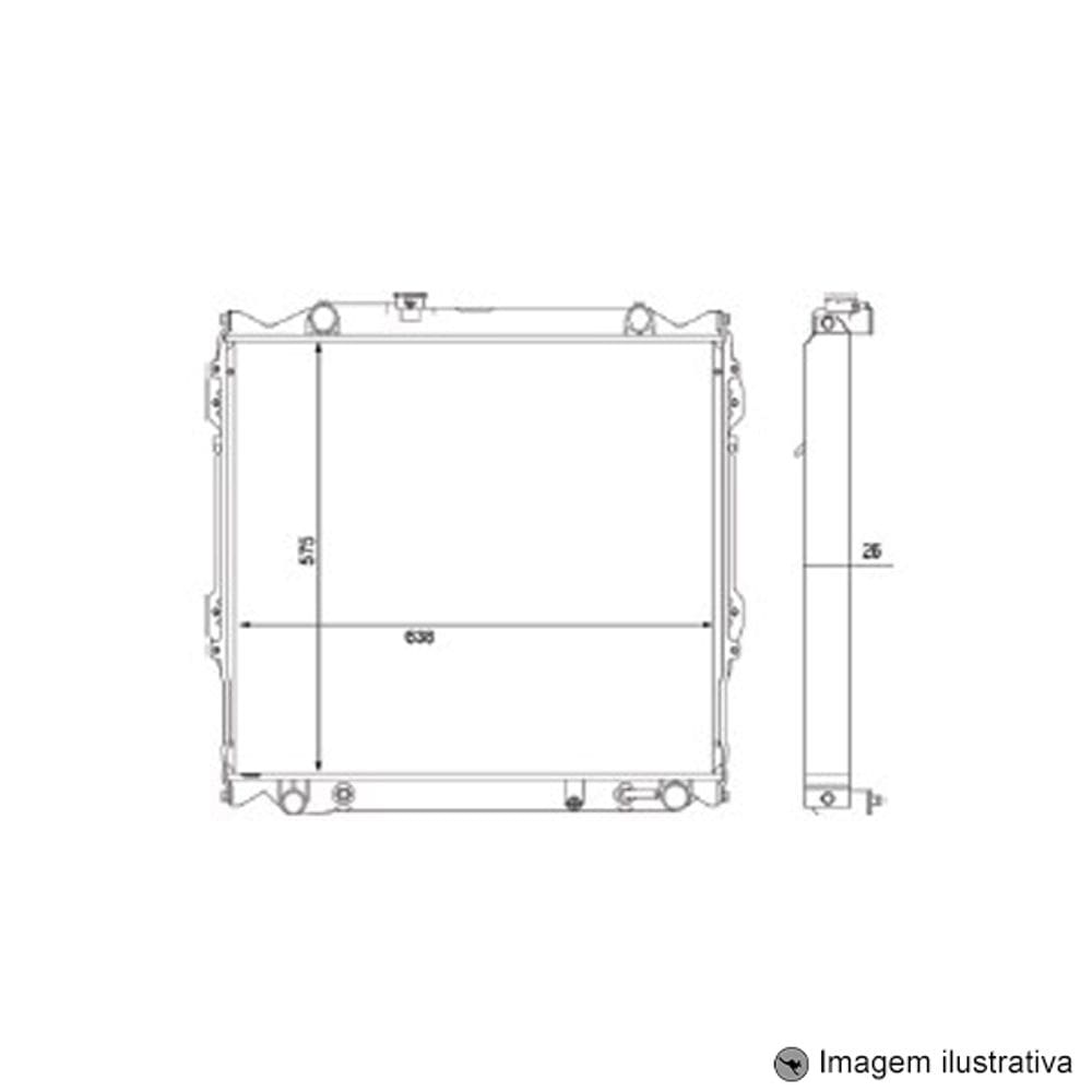 Radiador Hilux Sw4 Gasolina ( 96 - 04 ) com Ar / Automatico / Manual / Aluminio Brasado