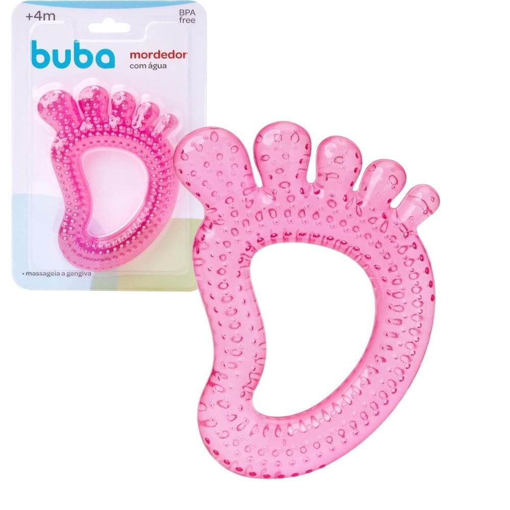 Mordedor Com Água Pezinho Rosa - Buba