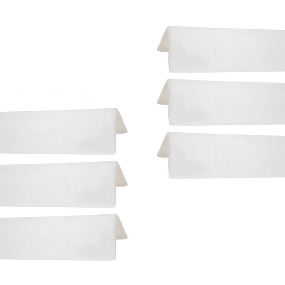 Kit 6 Protetor Protege Quina Cantos Cantoneira Branco 7X7 2M