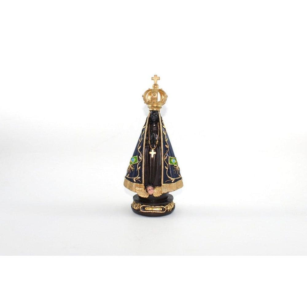 Imagem Nossa Senhora Aparecida Coroa Vazada Resina 31 Cm