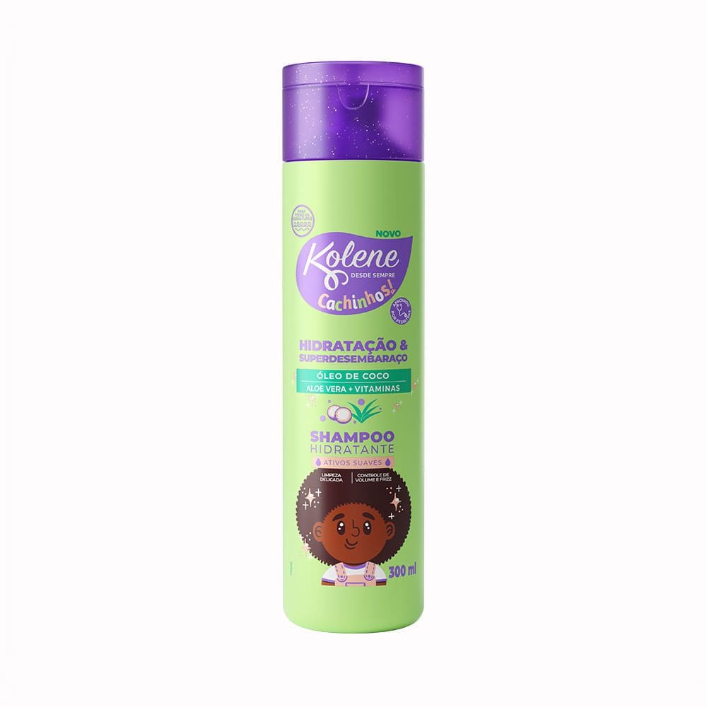 Shampoo Kolene Cachinhos Óleo de Coco,Aloe Vera + Vitaminas 300ml