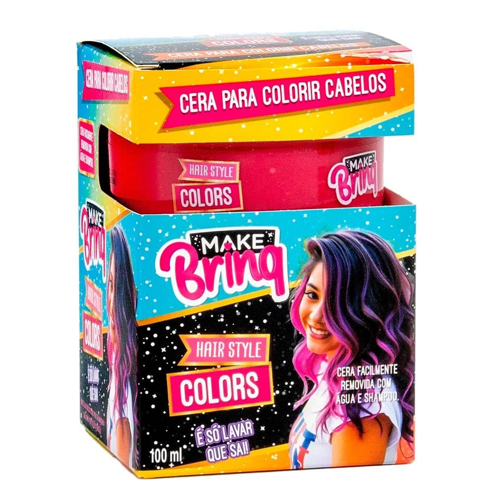 Cera Para Colorir Cabelos Make Brinq Hair Style Colors 100ml