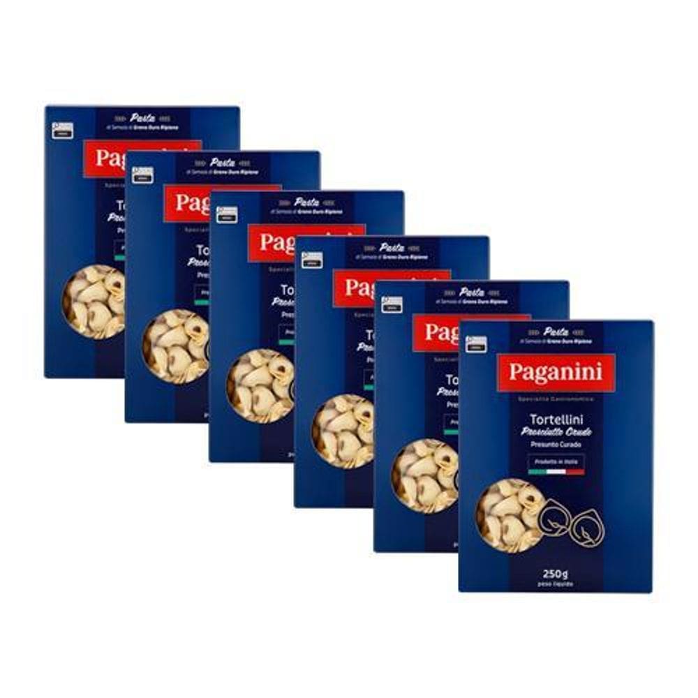 Kit 6X: Massa Tortellini Presunto Curado Paganini 250G