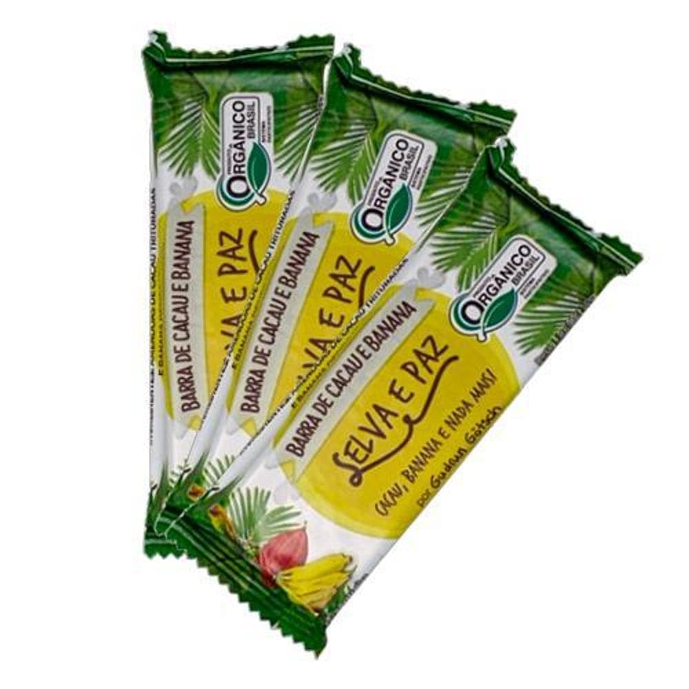 Kit 3X: Barra Frutas Cacau E Banana Orgânica Selva E Paz 30G