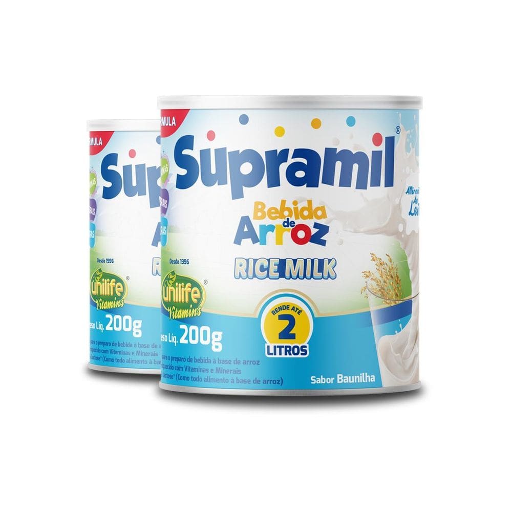 Kit 2 Supramil Bebida De Arroz Kids Unilife 200G