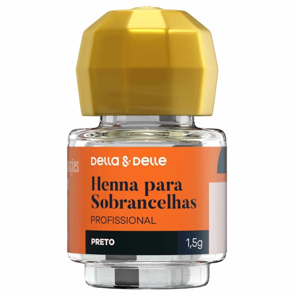 Tintura Henna para Sobrancelhas Della & Delle Preto 1,5g