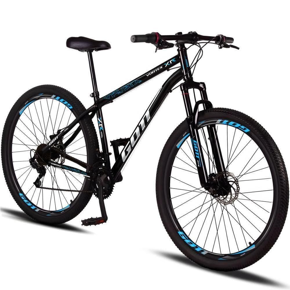 Bicicleta Aro 29 Aço Carbono Gott Vortex Rx 21v Com Suspensão E Freio A Disco Preto-azul