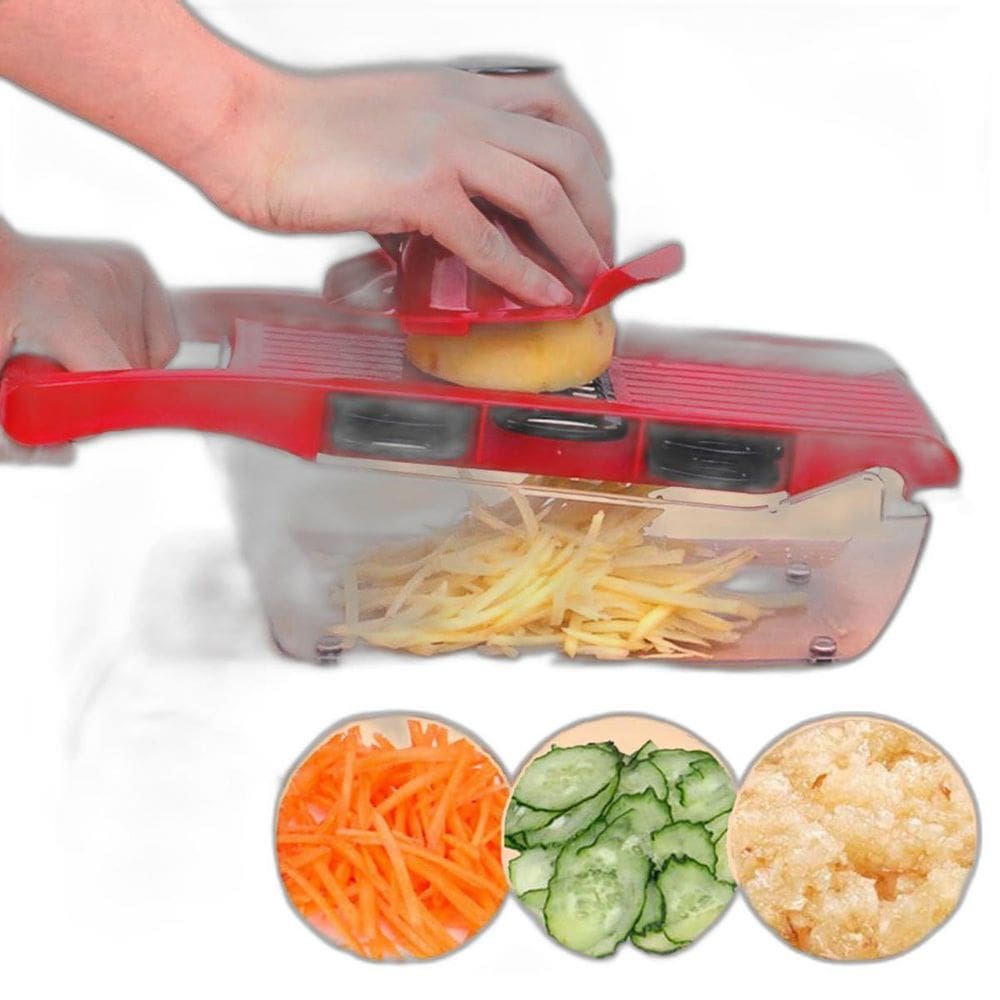 Mandolina 10 Em 1 Para Cortar E Fatiar Frutas E Verduras