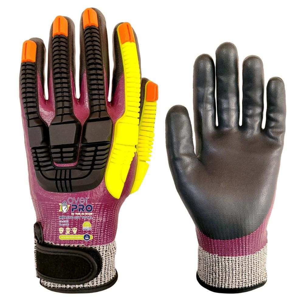 Luva de Segurança Térmica Anticorte Impacto Overpro Com CA 48324 Volk