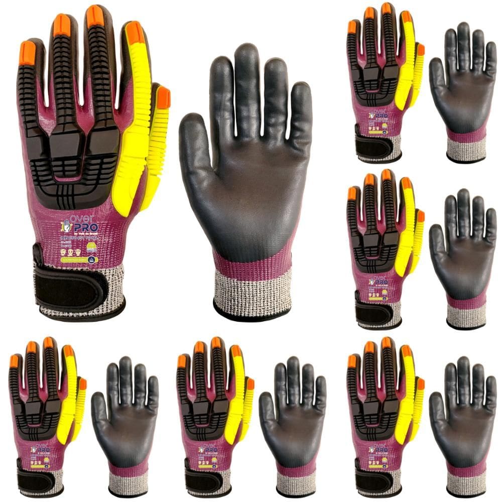 Kit 24 Luva de Segurança Térmica Anticorte Impacto Overpro Com CA 48324 Volk
