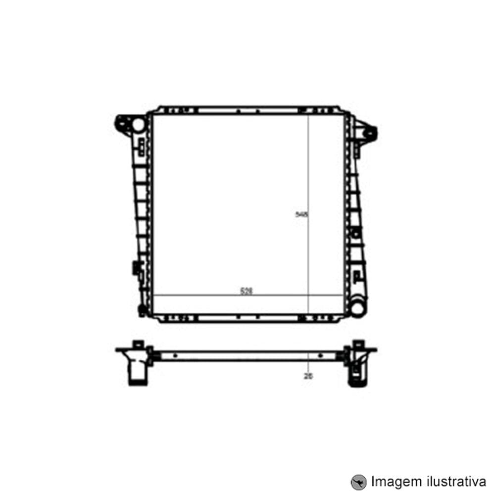 Radiador Ranger 3.0 Direcao Eletronica ( 06 > ) com / sem Ar / Manual / Aluminio Brasado
