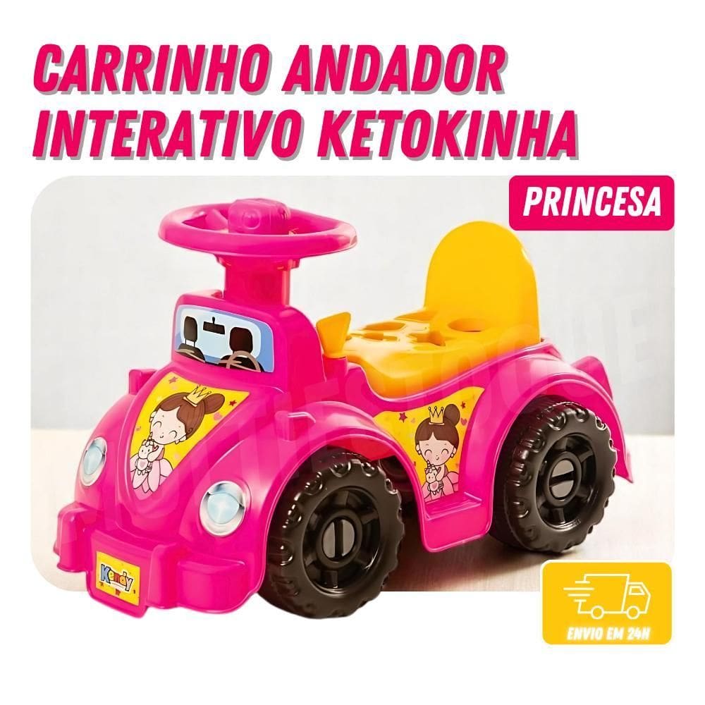 Andador Interativo Ketokinha Princesa - Carrinho Divertido