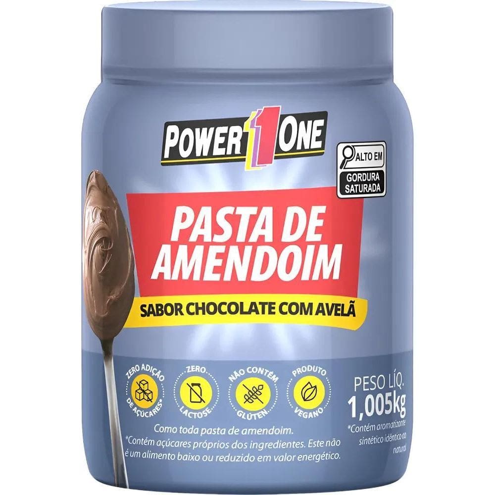 2X Pasta De Amendoim Chocolate Com Avelã 1 Kilo - Power One