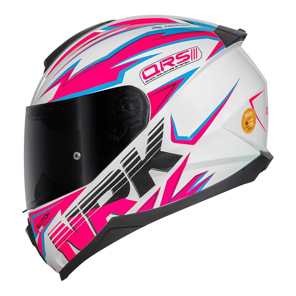 Capacete Norisk Razor Ghost Branco e Rosa